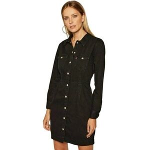 Levi’s Black Denim Longsleeve Snap Dress
